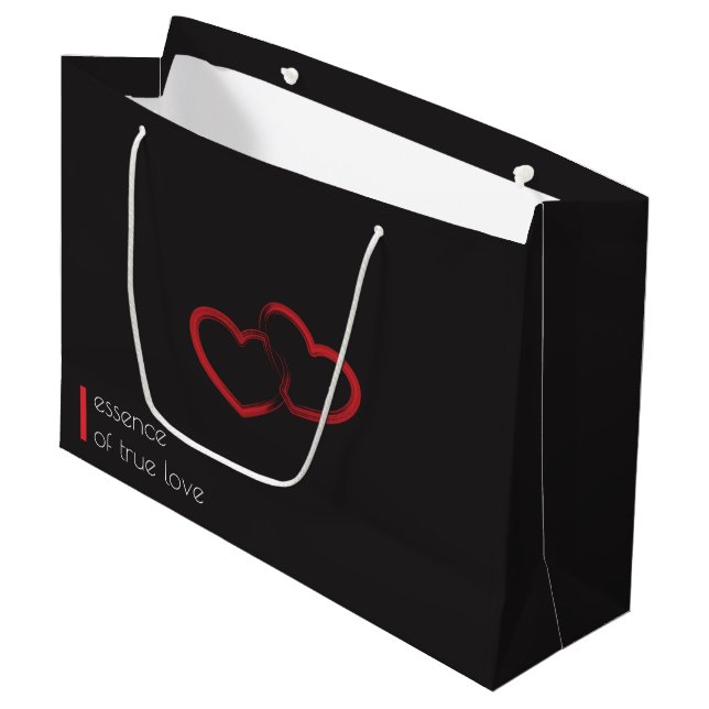 Sac cadeau Red Double Coeur (Devant Angle)