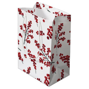 Sac cadeau Red Holly Berries