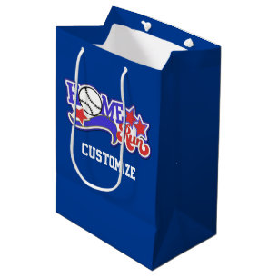 Sac cadeau Red White & Blue Home Run Baseball