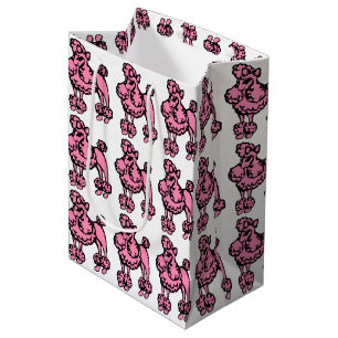 Sac cadeau Retro Pink French Poodle