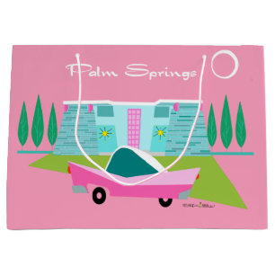 Sac cadeau Retro Pink Palm Springs