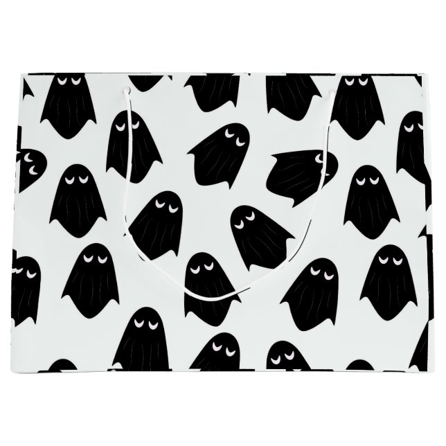 Sac cadeau silhouette motif Fantômes (Devant)