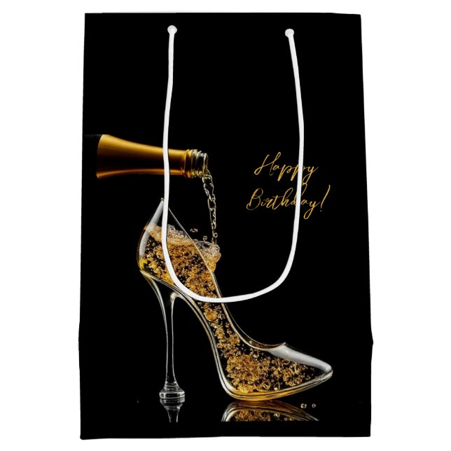 Sac cadeau Stiletto et vin mousseux (Dos)