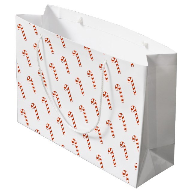 Sac cadeau - Sucres de canne rouges et blancs (Lrg (Dos Angle)