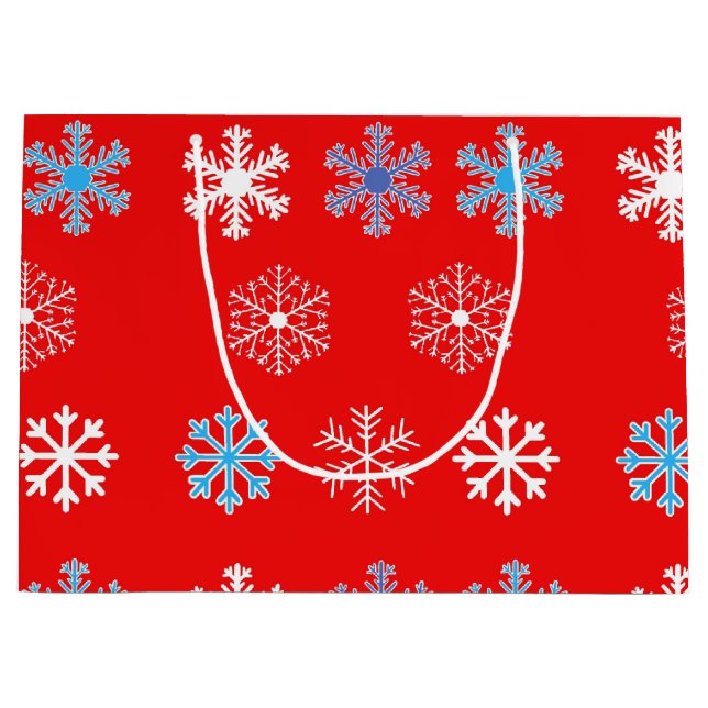 Sac cadeau Sunset Snowflake Grand (Devant)