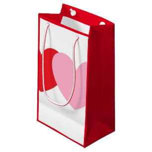 Sac cadeau Valentine avec Coeurs rouge et rose
