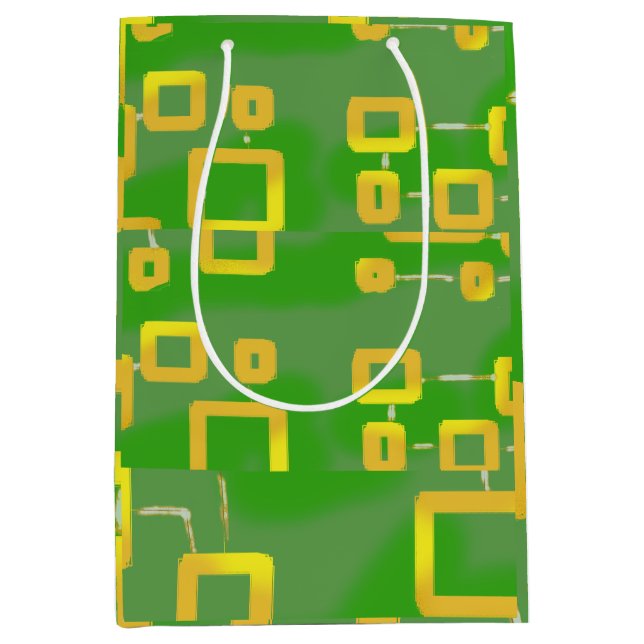 Sac cadeau vert soyeux (Devant)