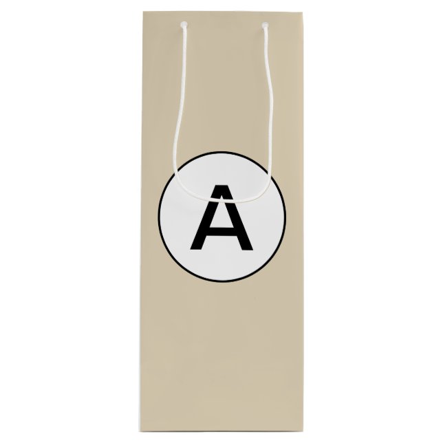 Sac cadeau VINS AVEC MONOGRAMME PERSONNALISABLE (Devant)