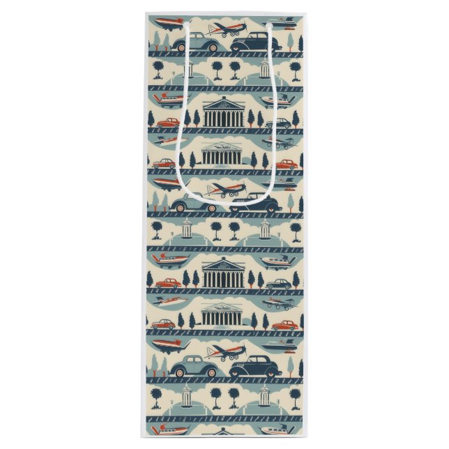 Sac cadeau Vintage voyage (Devant)