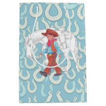 Sac cadeau Young Cowboy and Horse