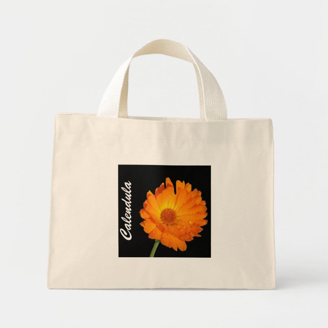 Sac - Calendula orange avec gouttes d'eau (Devant)