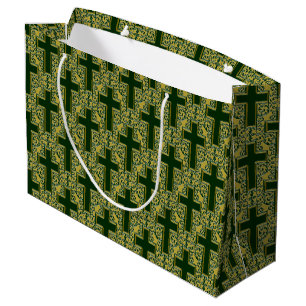 Sac carré Cross-25-Vert-Or-L
