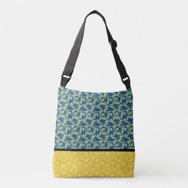 Sac carrossable bleu et jaune (Devant)