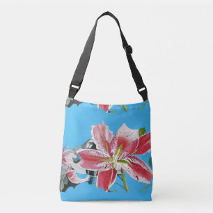 Sac carrossable bleu Shabby Lily Aqua