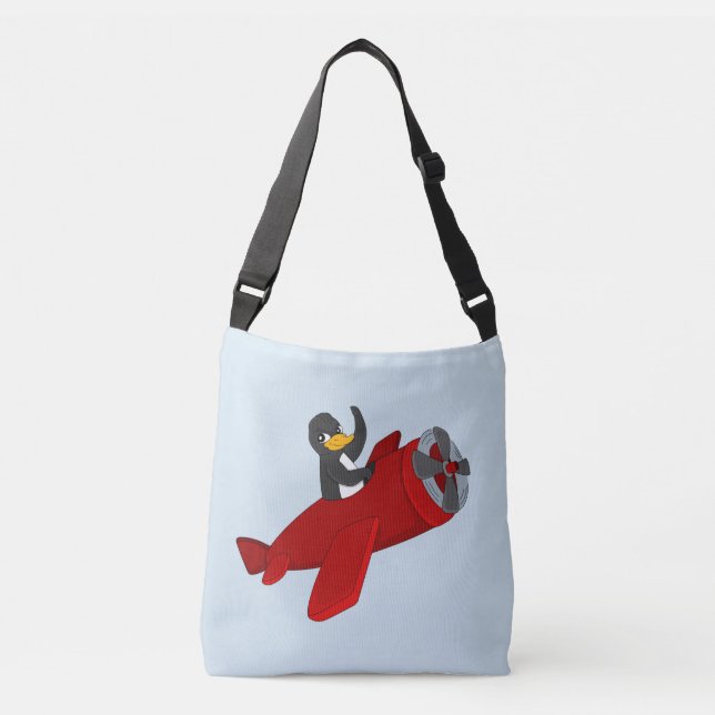 Sac carrossable en dessin de manchot volant (Devant)