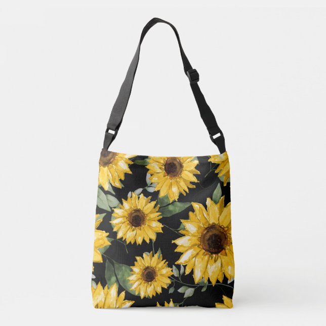 Sac carrossable motif de tournesol (Dos)