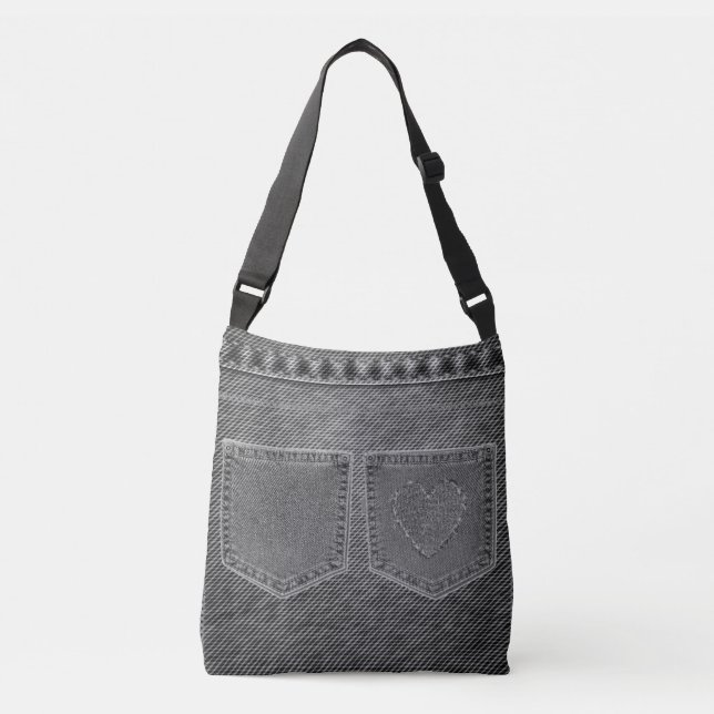Sac carrossable "noir & blanc" Jean Look (Devant)