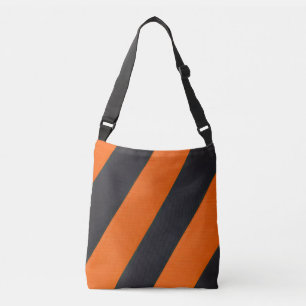 Sac carrossable orange noir rayures