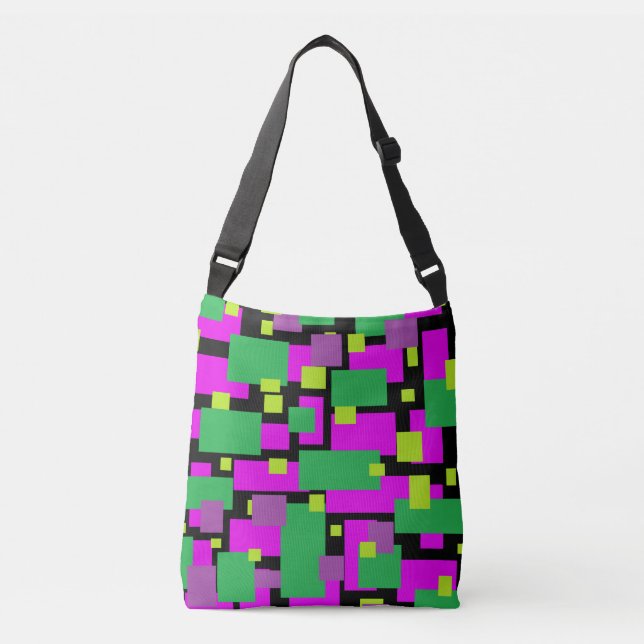 Sac carrossable ou Fourre-tout avec l'art noir mag (Devant)