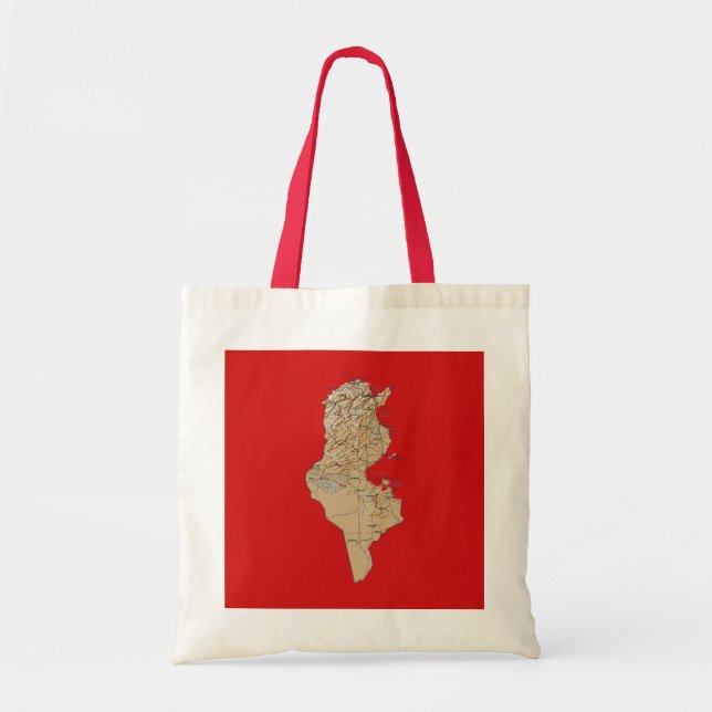 Sac Carte Tunisie (Devant)