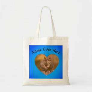 Sac - Chat dans le cadre du coeur bleu