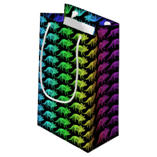 Sac coloré de cadeau de dinosaure de Triceratops