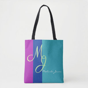 Sac commercial design de texte monographique éléga