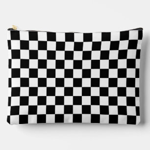 Sac Cosmétique À damiers noir et blanc