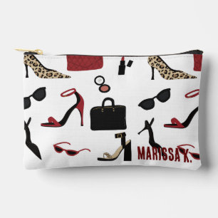Sac Cosmétique Fille Célèbre Rouge Blanc et Noir