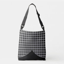 Sac croisé gris noir de très bon goût de bride de