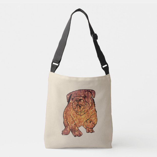 Sac croisé tout-sur-impression de Bulldog Art fran (Devant)