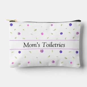 Sac d'accessoires floral minimaliste personnalisé