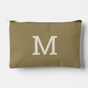 Sac d'accessoires initial en kaki neutre Taupe