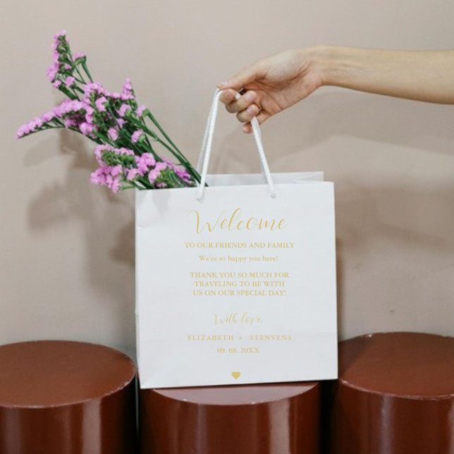 Sac d'accueil mariage en or Sacs d'hôtes (Créateur téléchargé)
