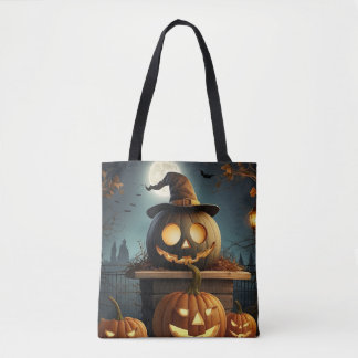 Sac d'achat d'Halloween. Trick ou régalez.
