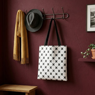 Sac d'achat simple de croix noire moderne