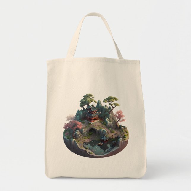 Sac d'alimentation paysager en 3D Imaginaire chino (Devant)