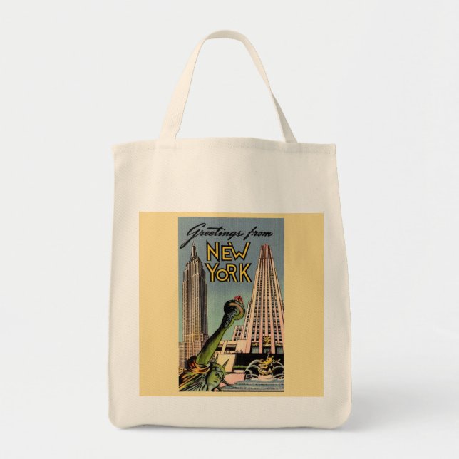 Sac d'alimentation Retro New York City (Devant)
