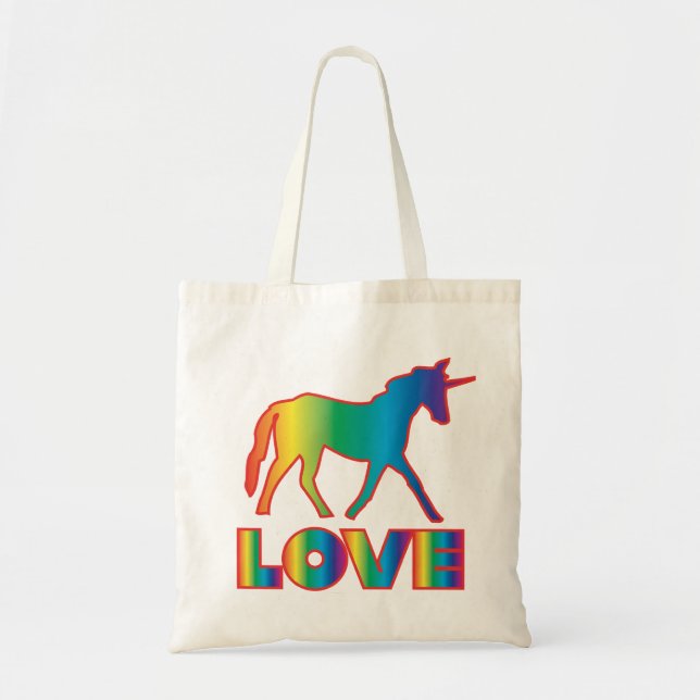 Sac d'amour de licorne (arc-en-ciel) (Devant)