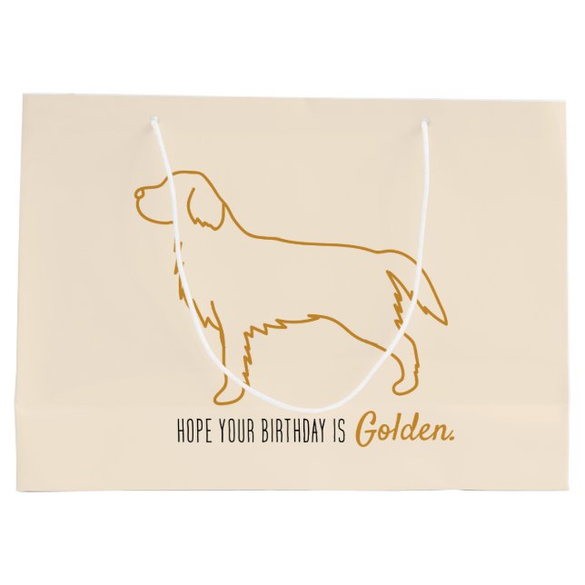 Sac d'anniversaire Golden Retriever (Dos)