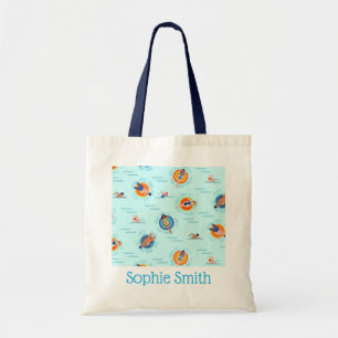 Sac de bain mignon nageurs dans la piscine