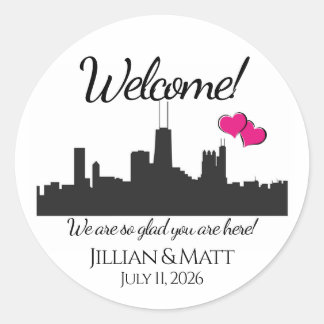 Sac de bienvenue Autocollants de mariage à Chicago