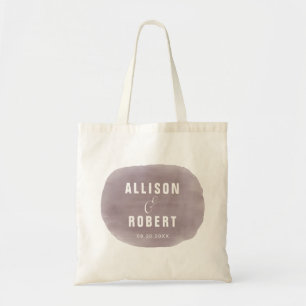 Sac de bienvenue de mariage aquarelle violet de ra