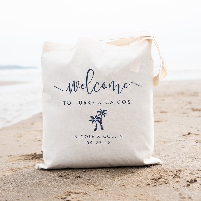 Sac de bienvenue de mariage de destination | Palmi (Destination wedding welcome tote bags)
