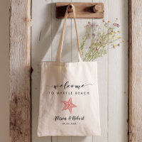 Sac de bienvenue de mariage étoile de mer pour des