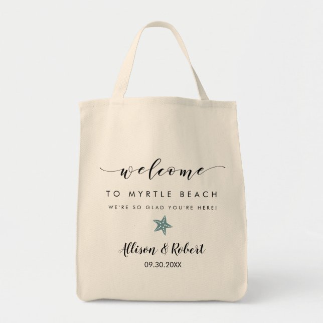 Sac de bienvenue mariage avec arrière Itinéraire,  (Devant)