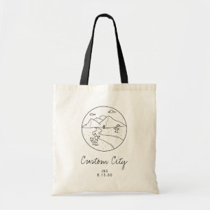 Sac de bienvenue Mariage du désert Sac fourre-tout