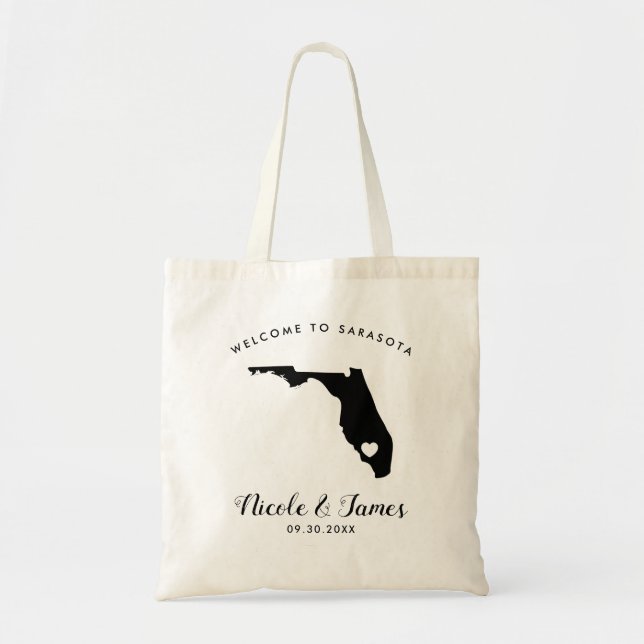 Sac de bienvenue Mariage Floride pour les clients  (Devant)