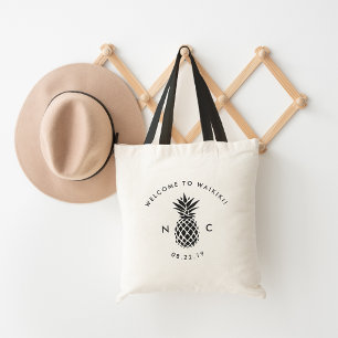 Sac de bienvenue mariage   Monogramme ananas