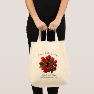 Sac de bienvenue mariage Roses rouges Design